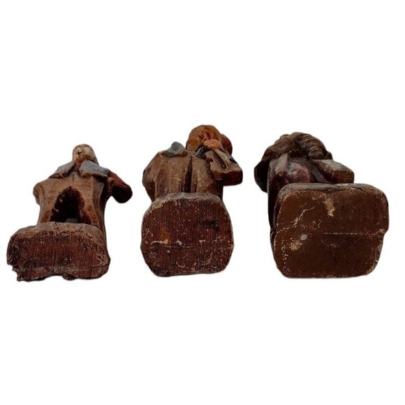 Syrocco Burwood Vintage 30s 40s Resin Hobo Folk Art Musicians Figurines - Picture 8 of 9